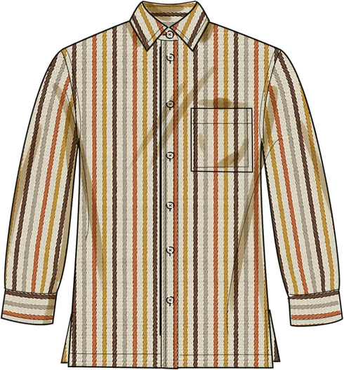Simplicity Easy Plus Unisex Shirts Sewing Pattern Packet, Design Code S9859, Sizes XL-XXL-XXXL, Multicolor...