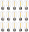 S14 Outdoor String Light Bulbs, Shatterproof Waterproof Replacement Bulbs, 1W Equivalent to 10W, 2200K Warm White Led Light Bulbs, E26 Base 15 Pac...