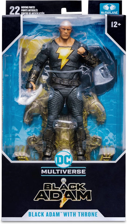 McFarlane - DC Black Adam Movie 7 Figures - Black Adam Variant with Throne...