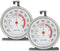 Taylor 5932 Large Dial Kitchen Cooking Oven Thermometer, 3.25 Inch Dial, Stainless Steel, Oven Thermometers, Silver - 2 PACK...