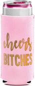 Bachelorette Party Decorations Slim Can Coolers - Bridal Party (Pink Cheers, 6)...