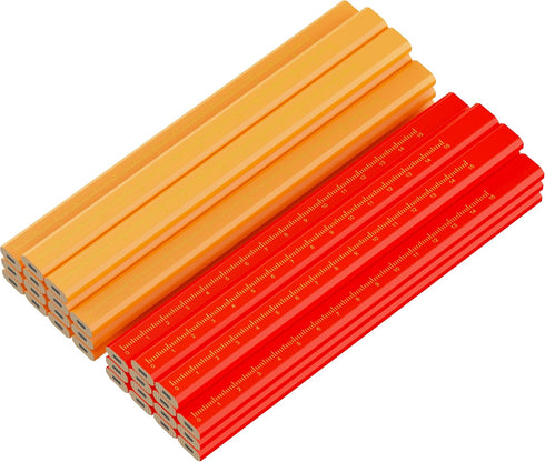 29 Pieces Carpenter Pencils Flat Construction Pencils with Printed Ruler, Carpenters Scriber Pencil for Woodworking Marking Tool...