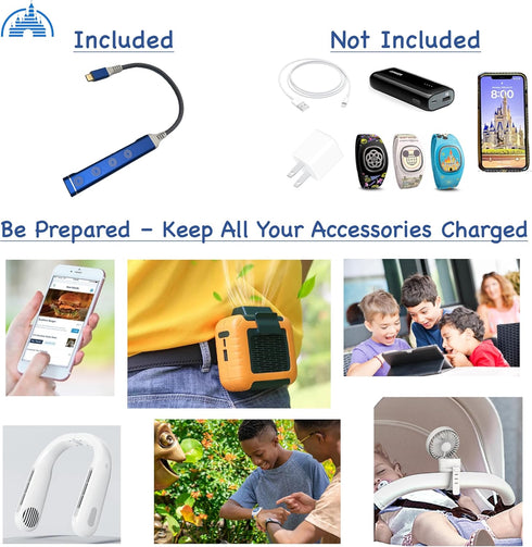MultiCharger for MagicBand+, MagicBand + & Magic Band Compatible with FuelRod and Other External Battery. Disney World Accessories for Trip to Dis...