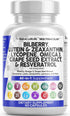 Eye Health Vitamins with Bilberry 6000mg Lutein & Zeaxanthin 40mg Lycopene 40mg Resveratrol 3000mg Grape Seed Extract 6000mg Omega 3 4000mg Astaxa...