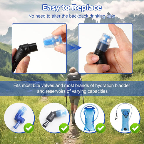 Enhon 4 Packs Bite Valve Replacement Sheath for Water Bladder, Compatible with Osprey Packs Hydraulics Reservoirs, Hydration Pack Bite Valve Silic...