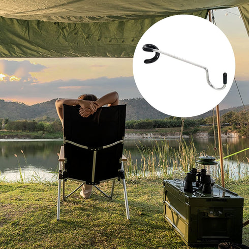 PATIKIL Camping Lantern Hook Hanger, 3 Pack Camping Equipment Non-Slip Tent Lamp Hooks Pole Hanger for Outdoor Hiking, Black...