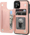 for iPhone 11 Wallet Case with Card Holder,OT ONETOP PU Leather Kickstand Card Slots Case,Double Magnetic Clasp and Durable Shockproof Cover for i...