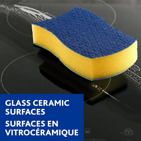 Vileda Scrunge Glass Ceramic Stovetop No-Scratch Scrub Sponge (Pack of 4)...