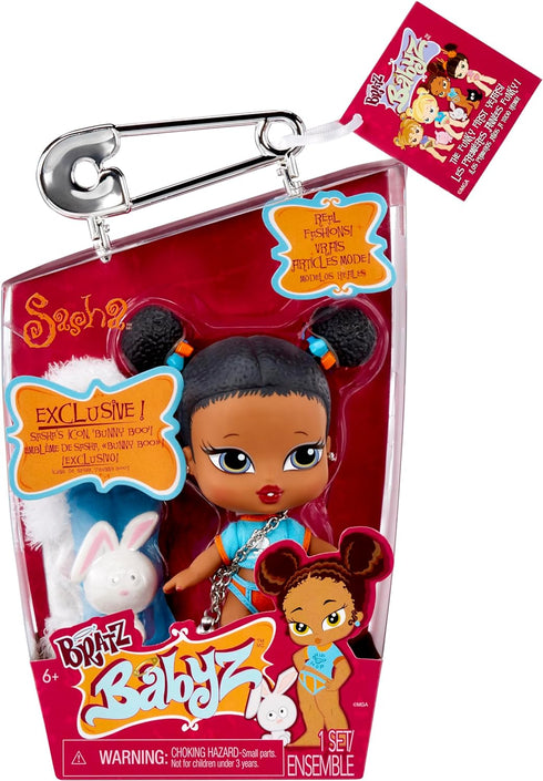 Bratz Babyz Sasha Collectible Fashion Doll with Real Fashions and Pet...