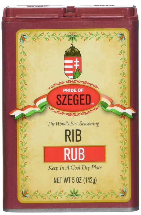 PRIDE OF SZEGED Rib Rub, BBQ, Pork and Beef Seasoning Spice Mix, 5oz. Tin, 1-Count...
