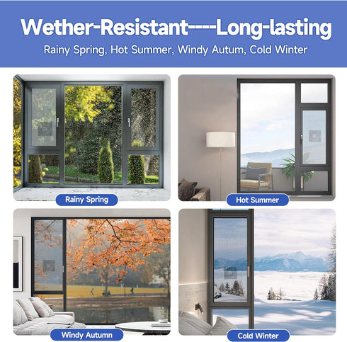 Window Screen Repair Tape, Screen Rrepair Kit for Windows or Doors Screen Repair, Strong Adhesive Screen Patch Repair Kit Mesh Repair (Grey, 30 FT...