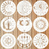 9pcs Mandala Sun and Moon Stencil, Star Sun and Moon Stencils Reusable Mandala Sun Stencils Decoration Moon Template for Painting Crafts Wood Wall...
