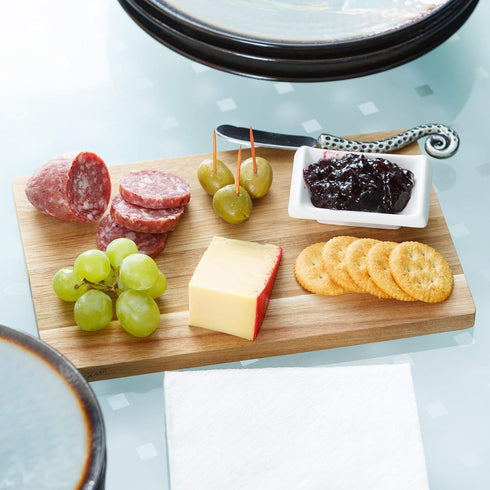 Glad Acacia Wood Cutting Board for Kitchen | Small Reversible Solid Butcher Block | Cooking Supplies for Chopping, Carving, and Serving, 11 x 7 In...