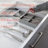 Kitchen Details 7 Slot Cutlery Drawer Organizer | Utensil Tray | Silverware Holder | Knife Spoon Fork | Flatware Storage & Organization | Grey...