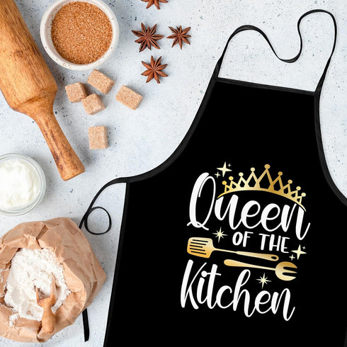 Grilling Aprons for Women Men,Bbq Baking Apron for Men Women,King and Queen Aprons, Funny Aprons for Couple...