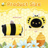 Cute Black Axolotl Bee Plush, Kawaii Plushies Honeybee Stuffed Toy, Axolotl Plushie with Bee Outfit Costume, Animal Hugging Cuddly Pillow, Soft Sq...
