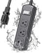 EIGSO Outdoor Power Strip Weatherproof, IPX6 Grade Waterproof Surge Protector with 3 Wide Outlets, Anti-Electric Shock, 6 FT Heavy Duty Extension ...