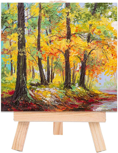 Mini Canvas Panels for Painting Craft Drawing, 24 Pack (3 by 3 Inch)...