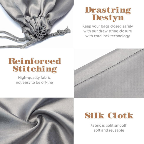 Shoe Dust Bags - 8 Pack Shoe Bags for Travel Satin Fabric with Drawstring Closure,Washable Breathable Cotton Fabric Cloth,for Travel Protecting an...