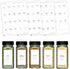 Modern White Spice Labels (no jars) by Paper & Pear - Oil Resistant Kitchen Pantry Labels - 2.25" by 1.25” Spice Labels Stickers - Durable Spice J...