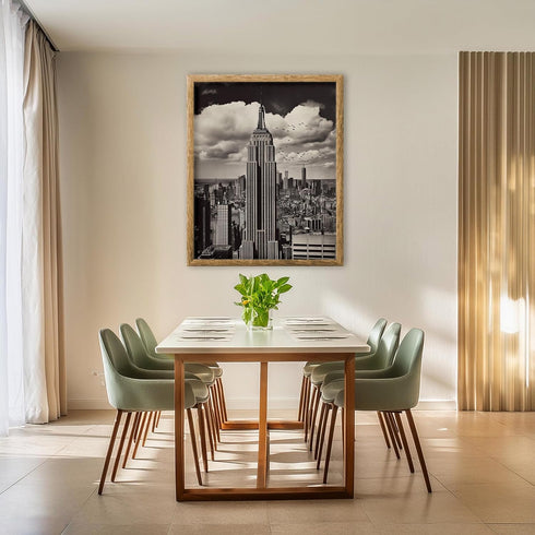 Posterizer 1 pcs-black and white city landscape of skyscrapers-Manhattan 1-Photography Art-Gift for Men Women Teens-Decor for Home & Office- unfra...