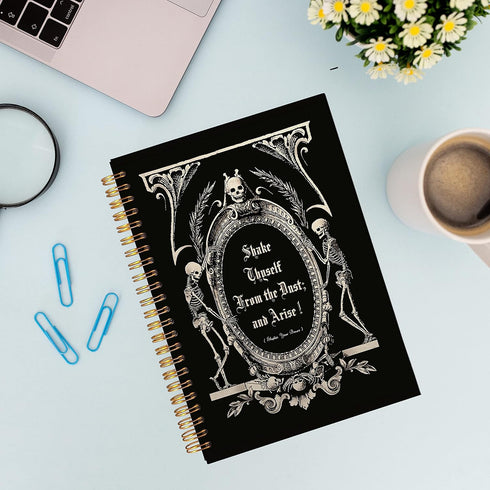 The Undead Arise Gothic Macabre Art Spiral Notebook Journal 5.5×8.3 Inch,Goth Gothic Mystical Lined Hardcover Spiral Notebook for Work Notes Journ...