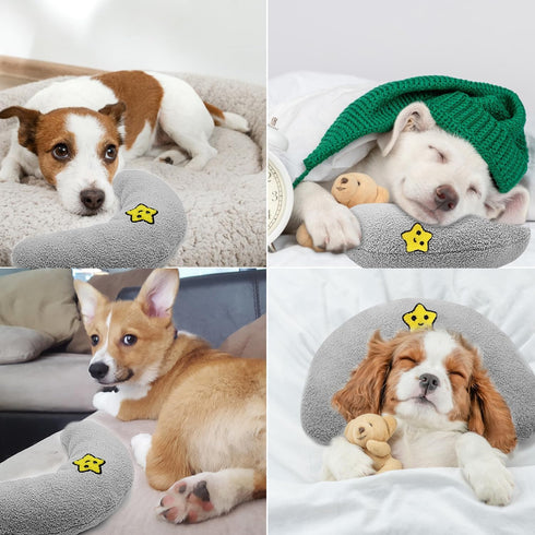 Dog Calming Sleeping Improve Pillow?Pet Neck Pillow for Little Dog and Indoor Cats Sleep, Animal Puppy Kitten Comfort Blanket Cuddle Buddy Product...