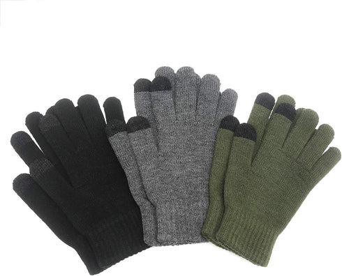 Evridwear Mens Thermal Winter Touch Screen Gloves with Elastic Cuff for Cold Day...