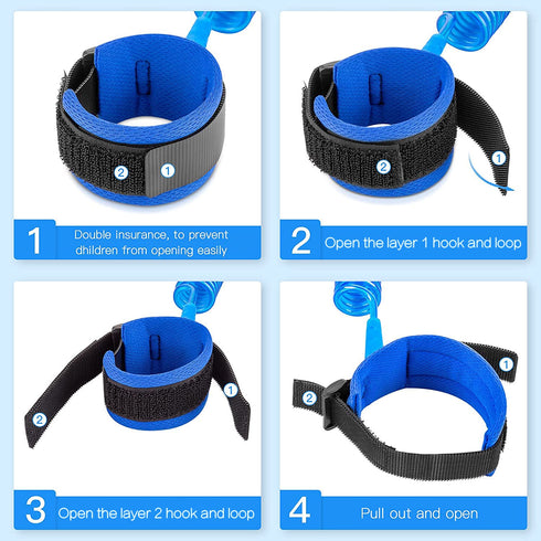 Anti Lost Wrist Link for Toddlers, Safety Toddler Leash, Child Leash, Wrist Leash for Babies and Kids, Children's Safety Wristband for Outdoor, Fa...