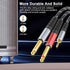 Lightning to Dual 6.35mm 1/4" TS Mono Stereo Y-Cable Splitter,3 in 1 to Dual 1/4-inch Audio Cable, Compatible with smartphones, computers, phones/...