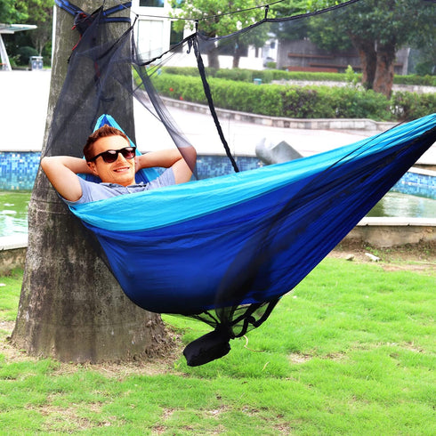 Hammock Net Camping Mosquito Net, No See Ums & Repels Insect, Polyester Netting for 360 Degree Protection, Double Sided Zipper for Easy Access Fit...