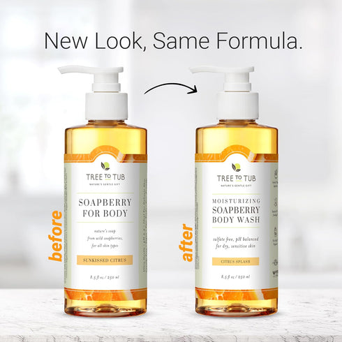 Tree to Tub Citrus Body Wash for Dry Skin & Sensitive Skin - pH Balanced Moisturizing Body Wash, Hydrating Sulfate Free Body Soap for Women & Men...