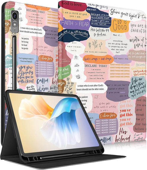 for Lenovo P12 Case, for Lenovo Xiaoxin Pad Pro 12.7" Case Girls Women Teens Design Folio Cover with Pencil Holder, Auto Week/Sleep Design for Len...