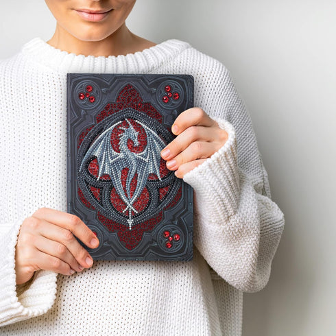 Crystal Art Diamond Painting Notebook - Valour Alter Drake - Create a Sparkling Notebook Cover Using Crystals - for Ages 8 and up...