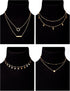 BBTO 9 Pieces Gold Layering Chain Choker Necklace Layered Pendant Statement Necklace for Women Girls (Style A)...