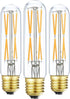 XININSUN T10 Led Bulb, 8W Dimmable Led Tubular Bulbs, 75-100 Watt Equivalent, 2700K Soft Warm White,850lm, Clear Glass, E26 Base Lamp Bulb, for Ca...