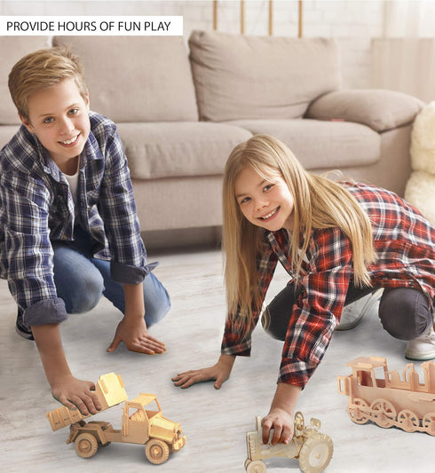 Puzzled 3D Puzzle Motorcycle Wood Craft Construction Model Kit, Fun & Educational DIY Wooden Toy Assemble Model Unfinished Crafting Hobby Puzzle t...