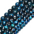 70PCS Natural 8MM Healing Gemstone, Blue Tiger’s Eye Energy Stone Round Loose Beads, Semi-Precious Crystal Beads with Free Elastic String for Jewe...
