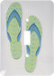 3dRose lsp_111558_1 " Turquoise Flowered Flip Flop Shoes Single Toggle Switch, Multicolor...