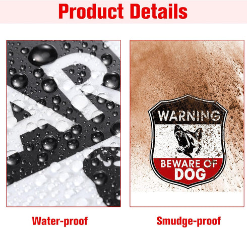 Zonon 2 Pcs Beware of Dog Sign for Fence 10 x 8.5 Inch Reflective Dog Warning Signs Aluminum Warning Sign for Indoor Outdoor Home Business Yard Dr...