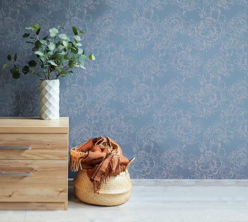 GSS Designs Peony Wall Stencil Reusable Floral Stencil for Walls DIY Flower Stencils for for Painting Walls Floors Wood Furniture (Peony 12'' x 12...