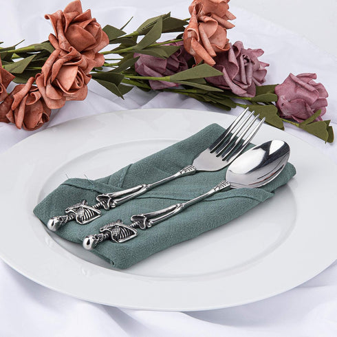 Dinner Spoon, Premium Stainless Steel Dinner Spoons, Handmade, Dishwasher Safe (Silver), Use for Home, Kitchen or Restaurant, or gift for friendin...