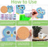 Fsnjcz 10 Pcs Owl Shaped Diamond Painting Coasters Kits with Holder DIY Owl Diamond Painting Coasters Kits Owl Diamond Painting Coasters for Begin...