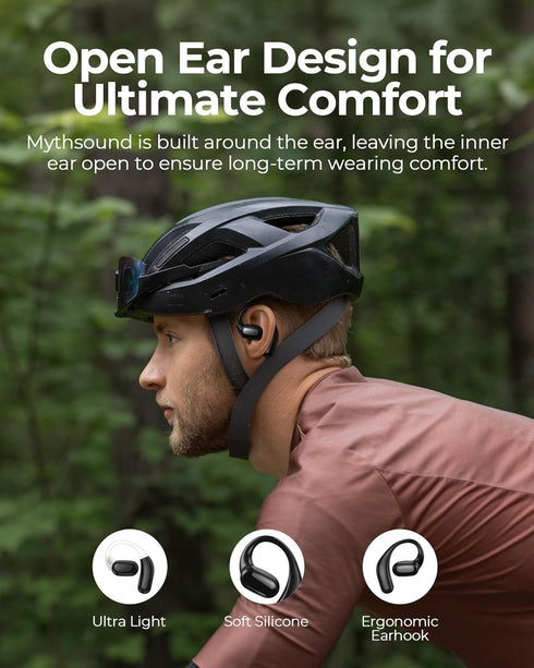 LeMuna Open Ear Headphones, Bluetooth 5.3 Wireless Earbuds with Earhooks, 60 Hours Playtime, Fast Charging, Sweat Resistant, Sport Earphones with ...