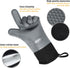 Silicone Cooking Gloves, Grilling Gloves, Heat Resistant Gloves BBQ Kitchen Silicone Oven Mitts, Long Waterproof Non-Slip Potholder for Barbecue, ...