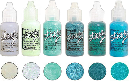 Ranger Stickles Glitter Glue Bundles - Six .5 fl oz Bottles (Frozen Updated)...