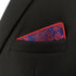 SHLAX&WING Paisley Blue Burgundy Red Pocket Square Mens Ties Silk Hanky...