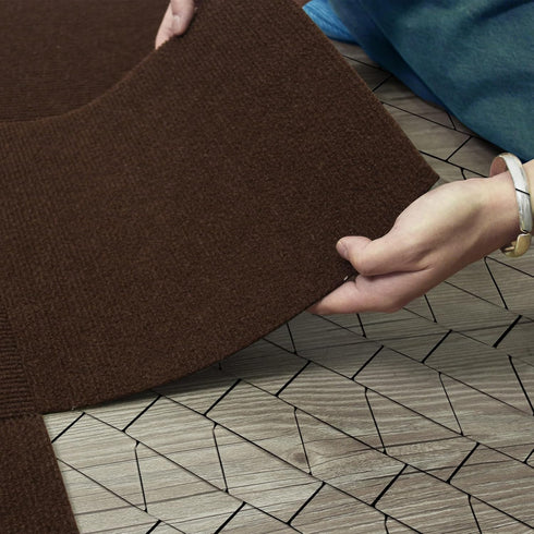 Peel and Stick Carpet Tiles,Self-adhesive Square Soft Carpet Floor Tiles,Brown 12" x 12" Carpet, Easy Install DIY Floor Tiles for Kids Room, Bedro...