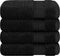 Cotton Paradise 100% Cotton Turkish Washcloth Set for Bathroom, 4 Piece Soft Absorbent Small Hand Face Towels Wash Rags, Black...