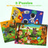 Wooden Puzzles Toys for Kids Ages 4-6, Set of 3 Packs with 60-Piece Wood Jigsaw Puzzles, Dinosaur, Animal and Space Theme. Ideal Gifts for Boys an...